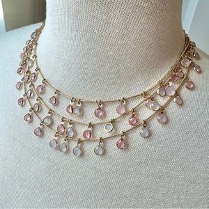 NWT Anne Klein Stone Triple Row Shaky Necklace
